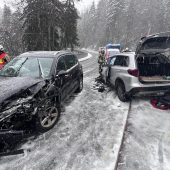 Kollision im Schnee