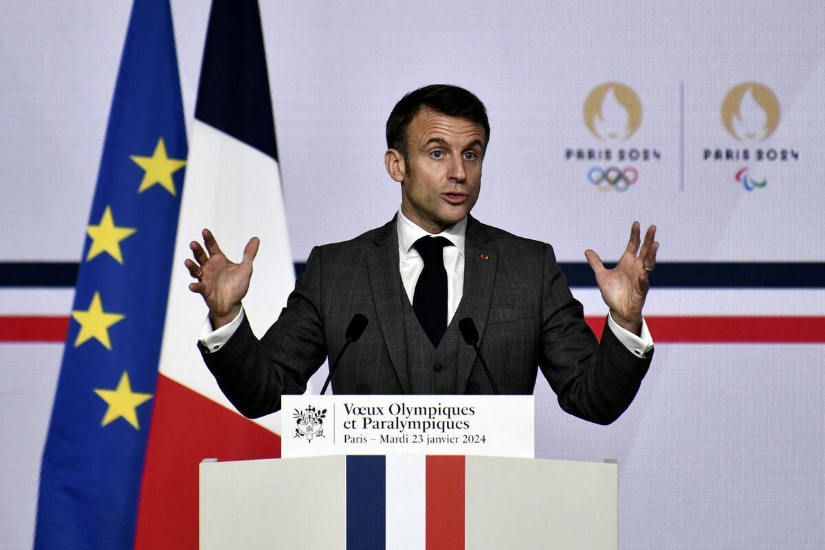 Frankreichs Staatschef Macron denkt abermals Militäreinsatz an. Reuters