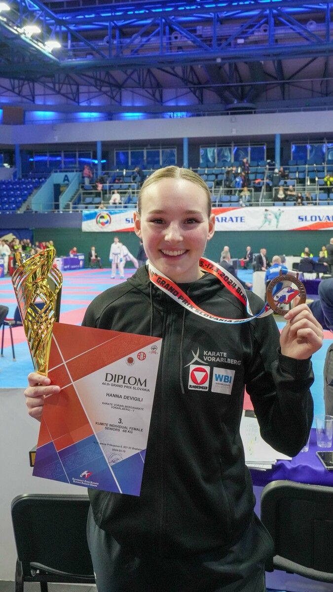 Hanna Devigili gab eine Empfehlung für eine EM-Nominierung ab.Karate Vorarlberg