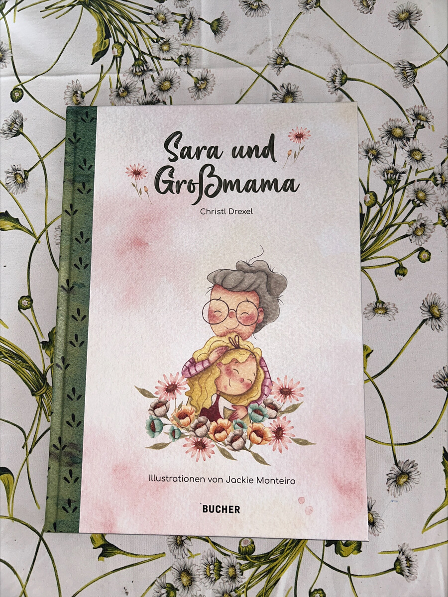 Kinderbuch-Cover „Sara und Großmama“ von Christl Drexel.