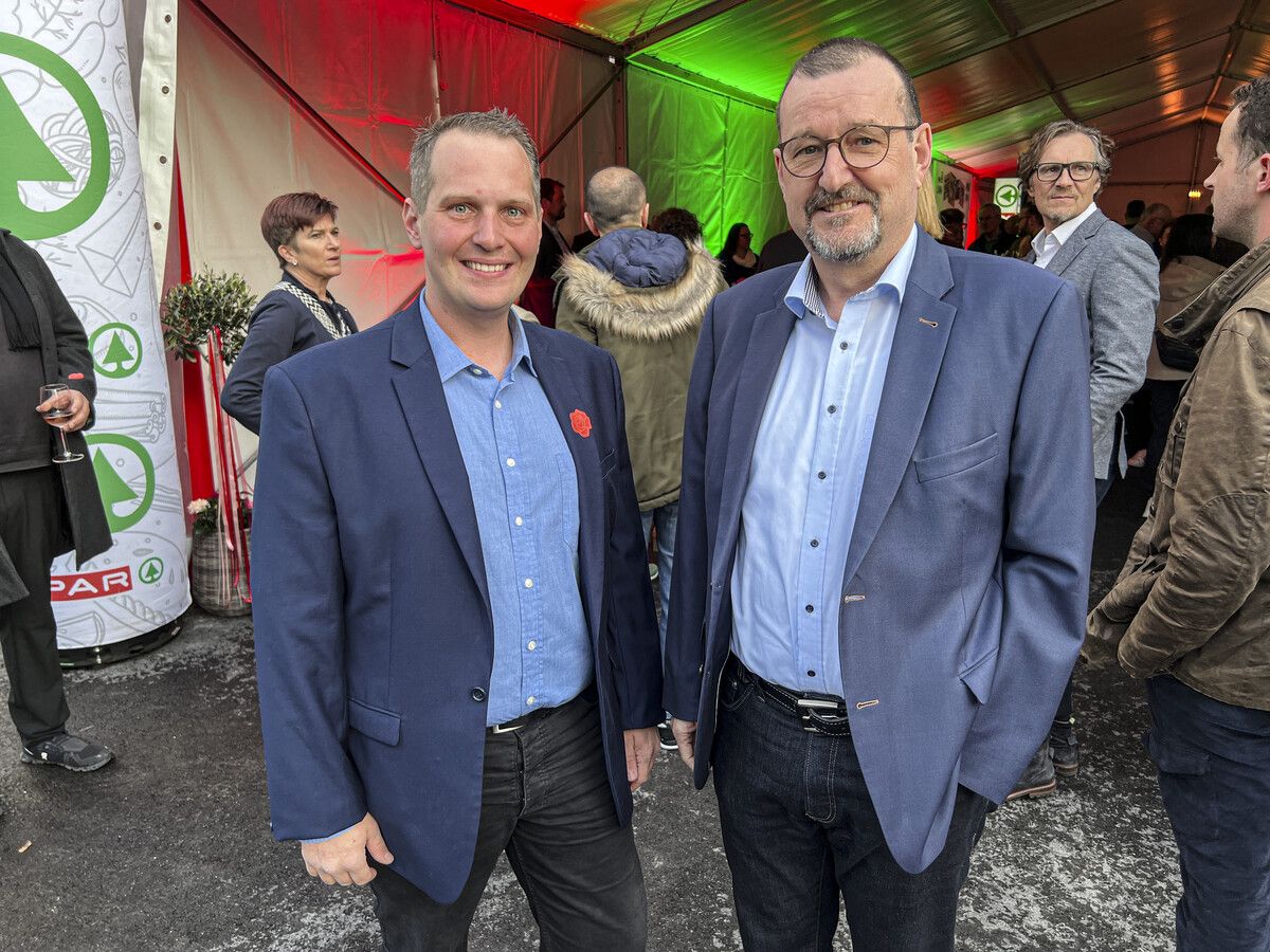 Manuel Galler und Messepark-GF Burkhard Dünser.