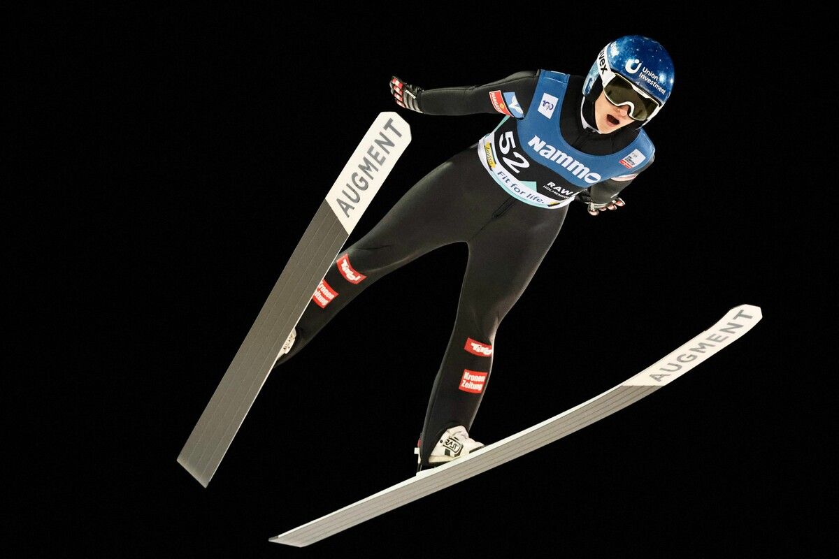 Nun hat es Eva Pinkelnig auch am Holmenkollen geschafft: Erstmals auf dem Podest.ap