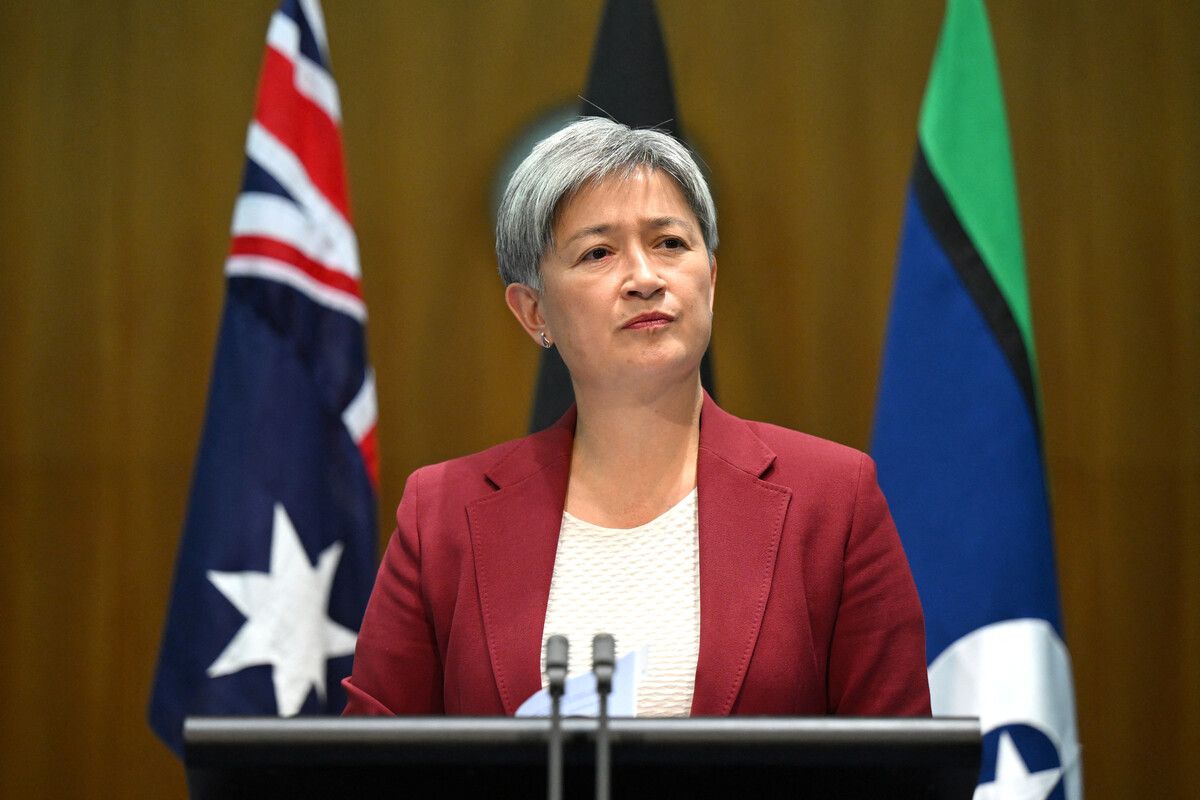 Penny Wong traf ihren chinesischen Amtskollegen in Canberra. afp