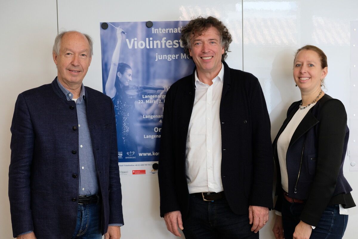 Peter Buck, Peter Vogel und Jaqueline Egger-Buck freuen sich auf das Internationale Violinfestival junger Meister. Corinna Raupach (2)