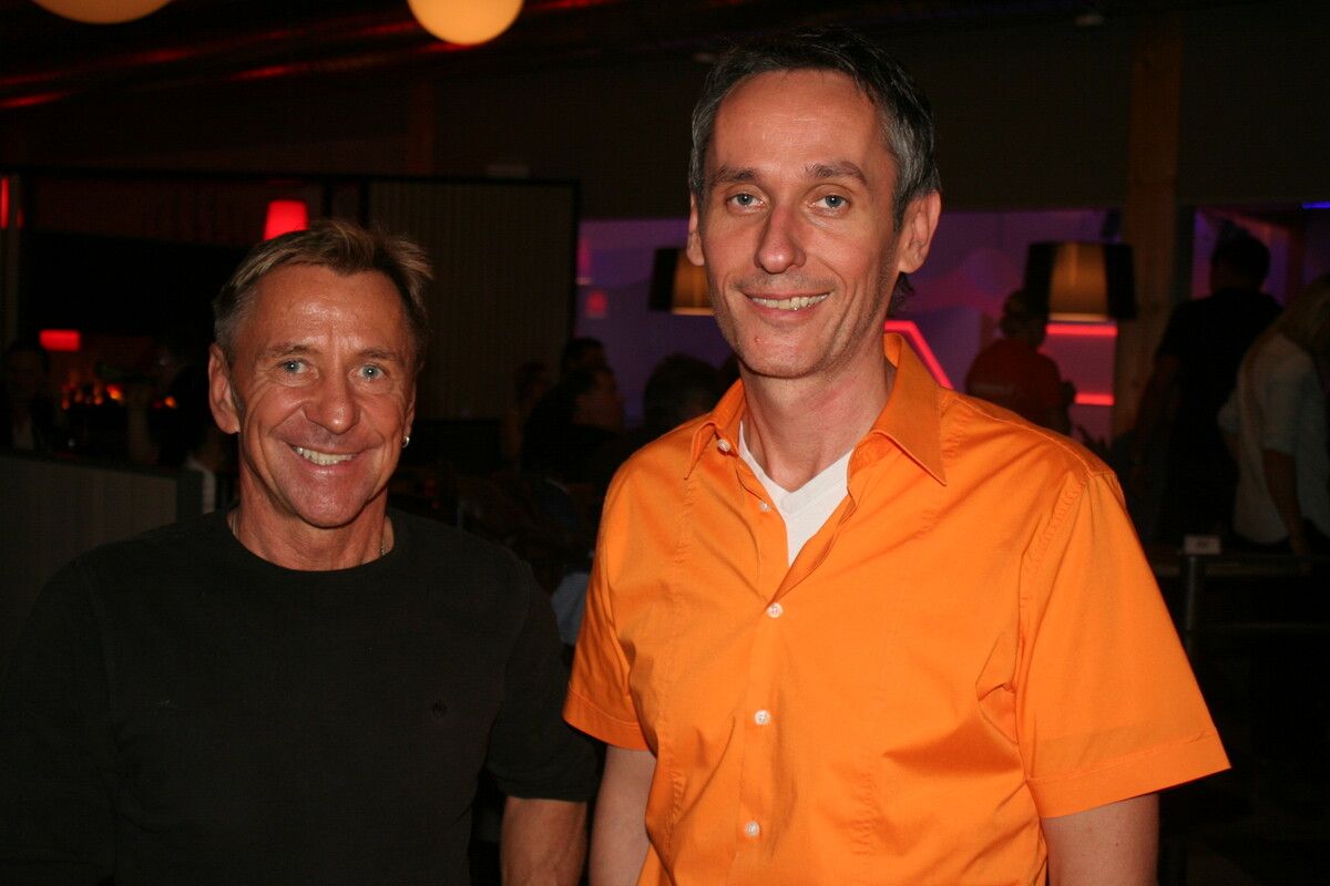 Peter Stöby (l.) und Ralf Steiner bei der Funworld-Eröffnung im Jahr 2016.