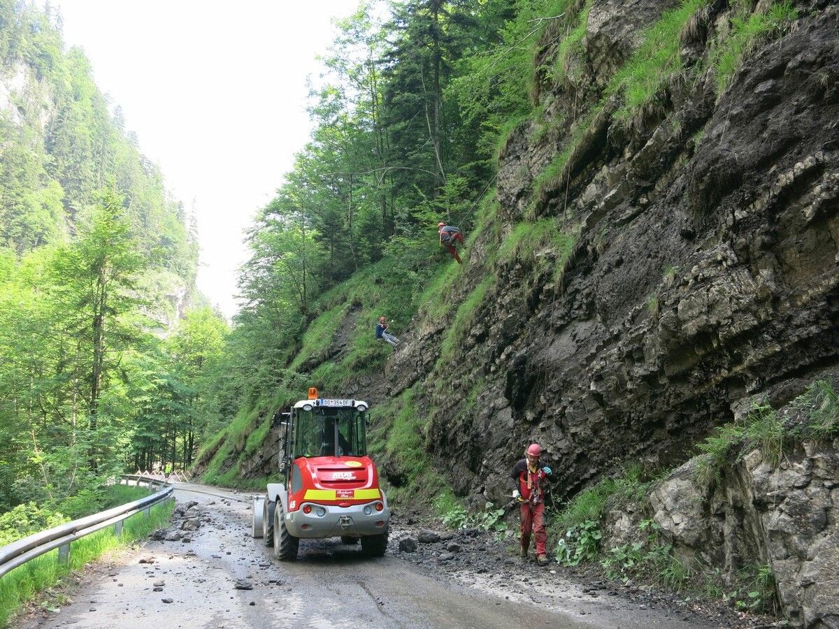 Sicherheitsarbeiten auf der Ebniterstraße beginnen.Stadt Dornbirn