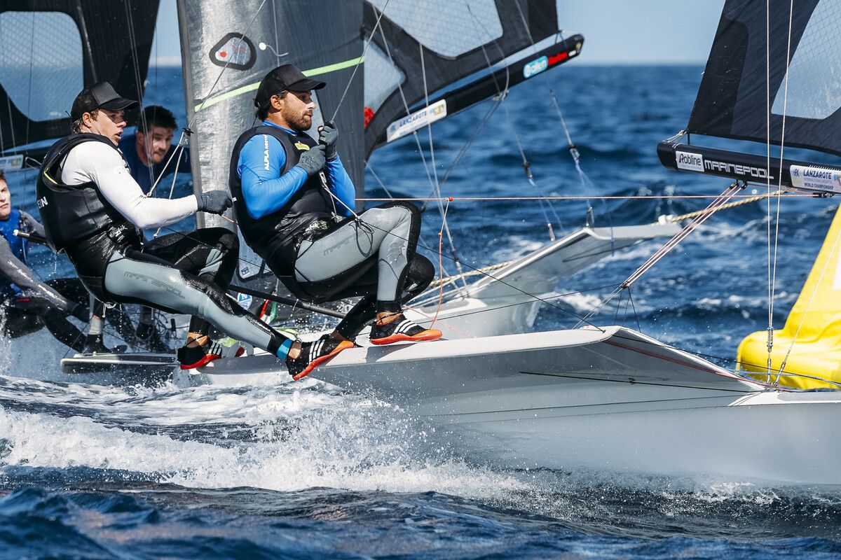 Steuermann Bildstein und Vorschoter Hussl wollen sich weiter verbessern.Sailing Energy