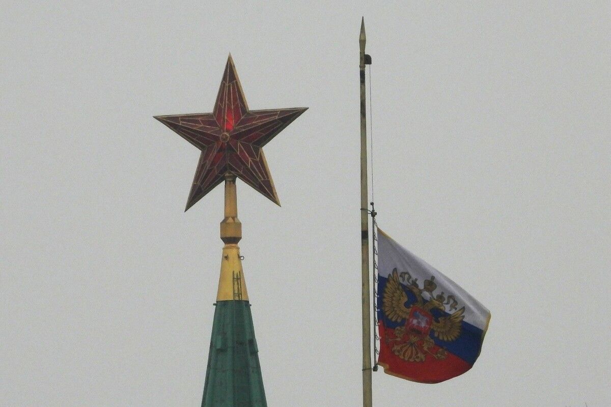 Über dem Kreml wehte die Standarte des russischen Präsidenten auf halbmast.AFP