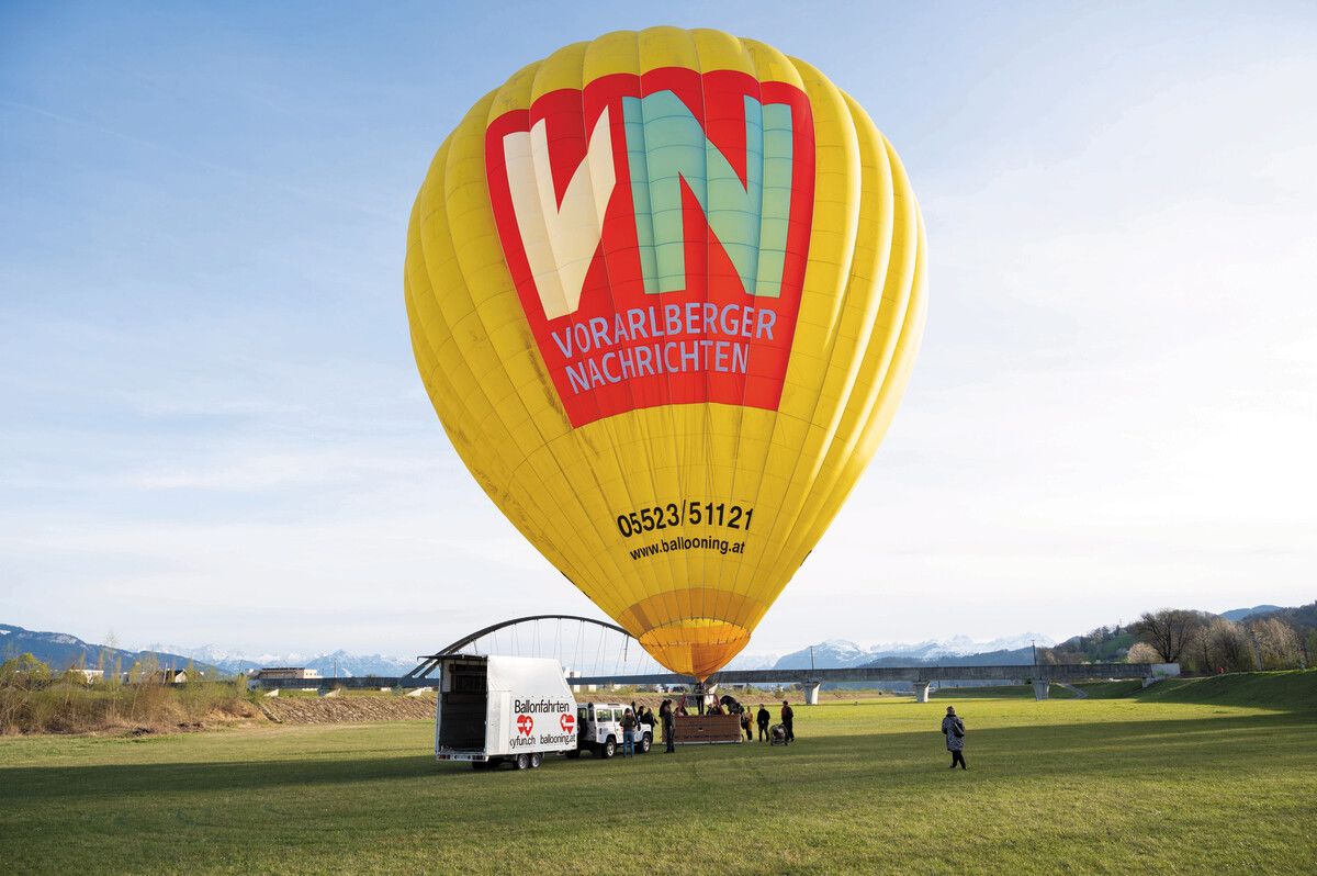VN-Abonnent:innen zahlen für die rund zweistündige Ballonfahrt mit Ballooning Vorarlberg nur 299 statt 340 Euro.Eugen Nussbaumer