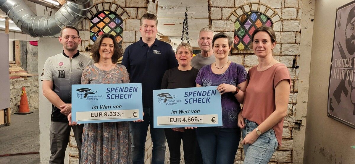 14.000 Euro konnten an „Vorarlberger Herzenssache für Kinder“ und den Verein „Sonnenblume“ durch den Combat Club Dornbirn übergeben werden. Carmen Huber