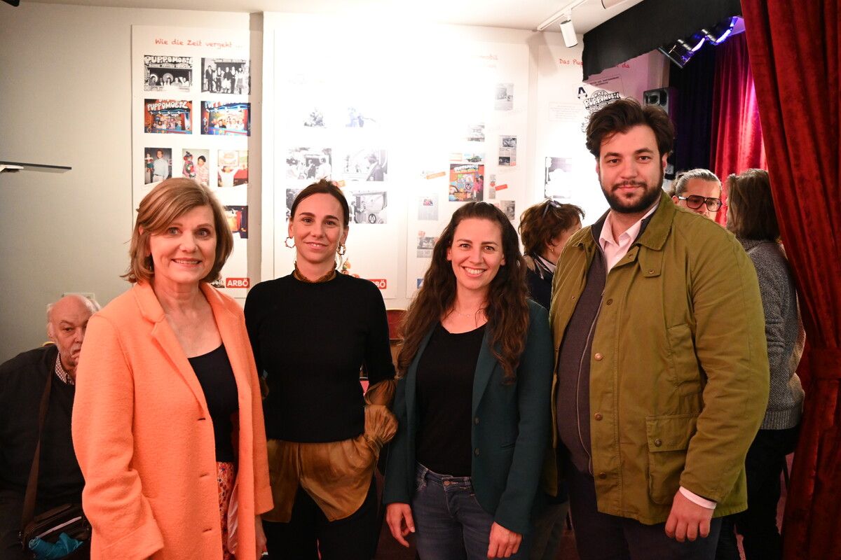 Barbara Schöbi-Fink, Claudia Voit, Daniela Beck und Cenk Dogan verbrachten einen unterhaltsamen Abend im „Haus Habakuk“.Stadt Bludenz