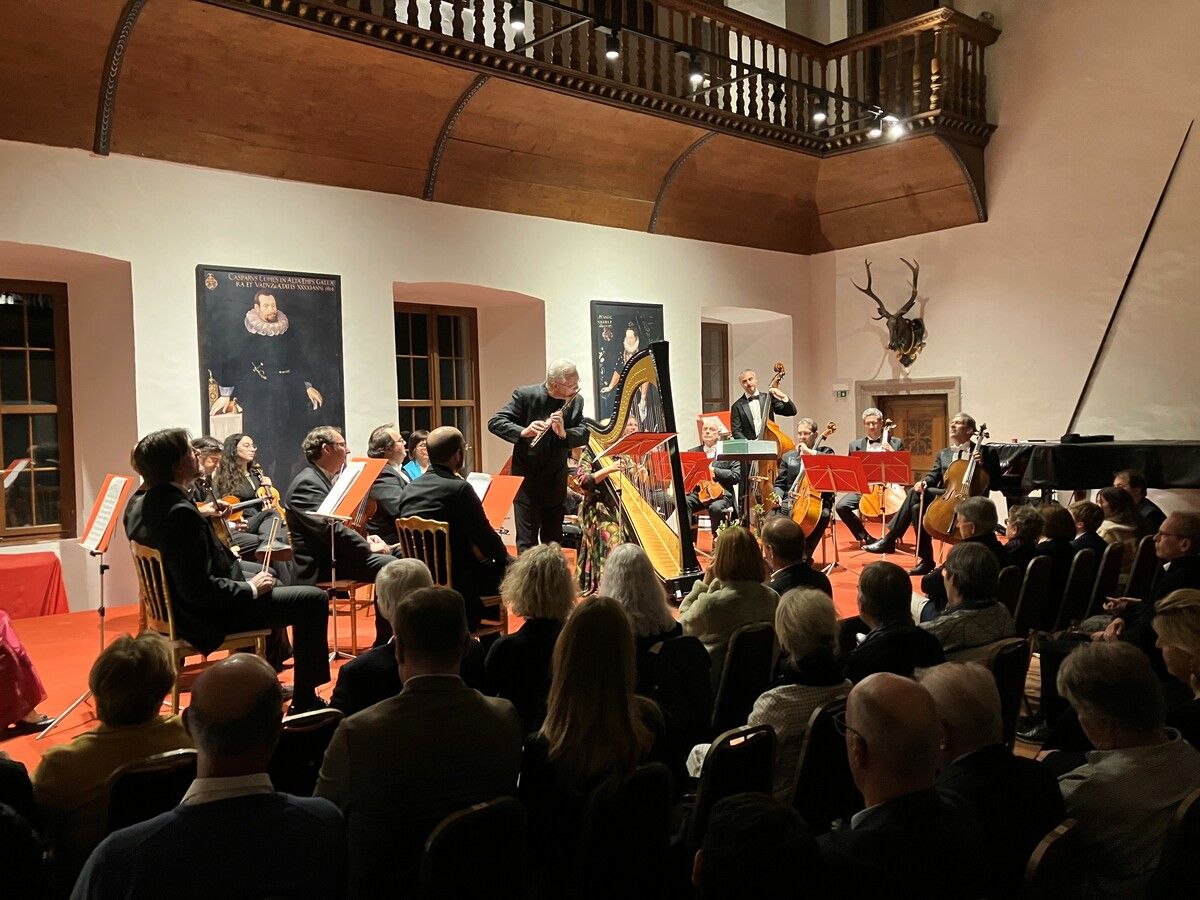 Das Kammerorchester Arpeggione spielte in Streicherbesetzung im Palast zu Hohenems.Stadt Hohenems