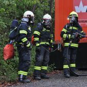 Feuerwehr Thüringerberg übte in der Ruine Blumenegg