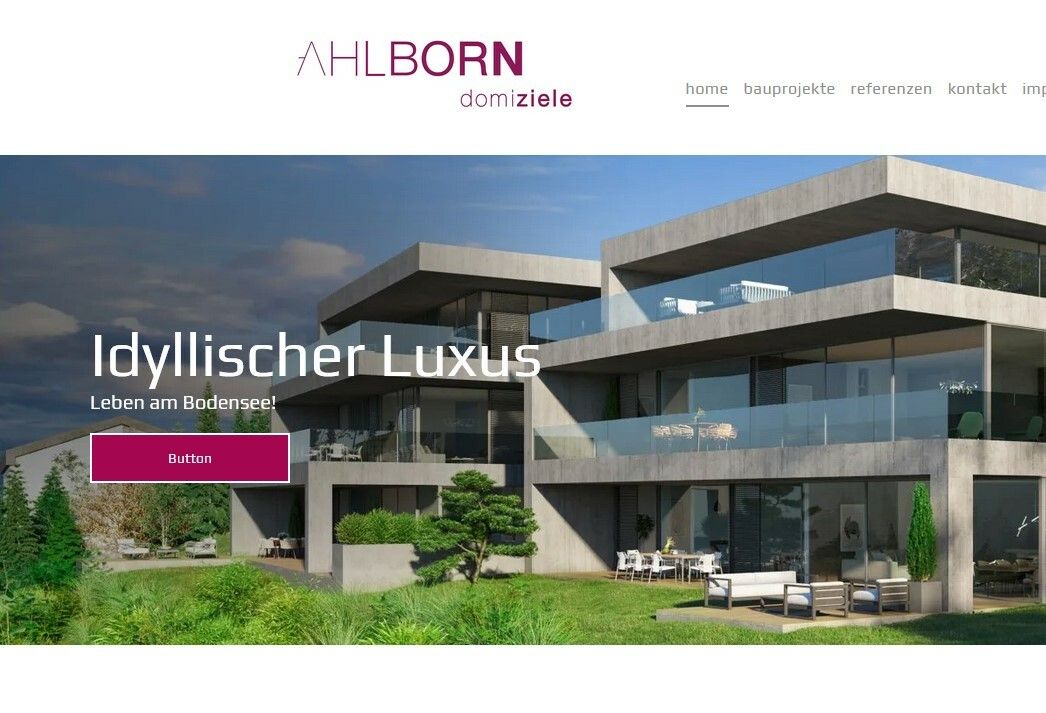 Die Homepage von „Ahlborn Domiziele“ wirbt mit Luxus.