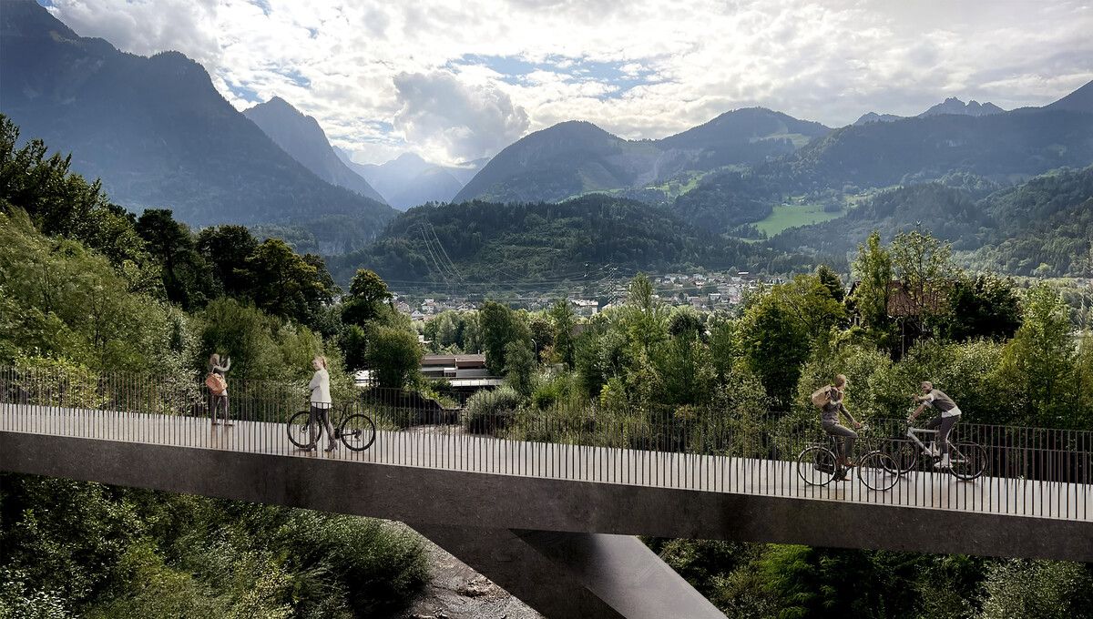 Die neue Rad- und Fußgängerbrücke entsteht nach den Plänen des Feldkircher Architekturbüros Marte.Marte. STB (2)