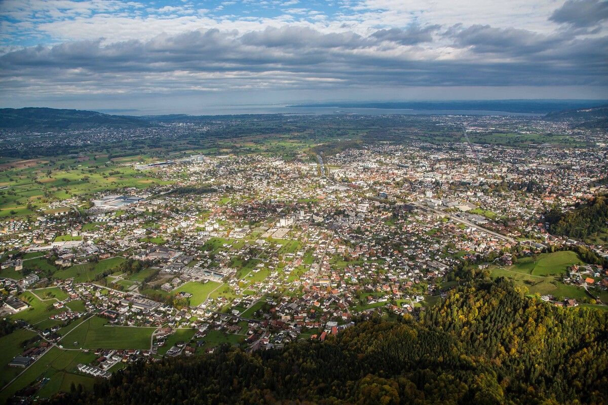 Dornbirn ist einwohnermäßig die größte Gemeinde im Land. VN/Steurer