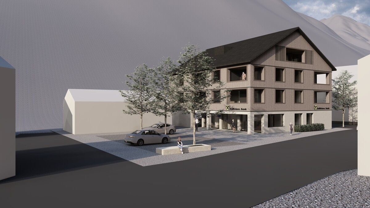 Ein modernes Wohn- und Geschäftshaus entsteht bis Ende August 2025.