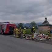 Brand auf Müll-Lkw