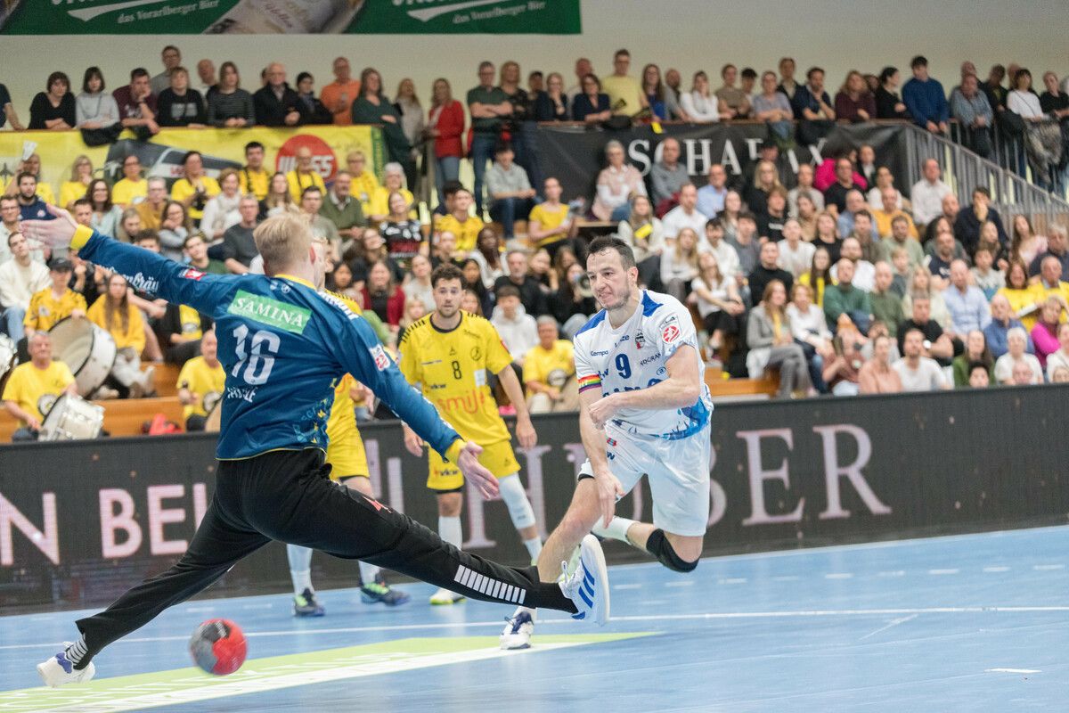 Hard-Goalgetter Ante Tokic hat mit seinen sechs Treffern im Derby wieder die Führung in der HLA-Schützenliste übernommen und hält bei 142 Toren.VN/Stiplovsek