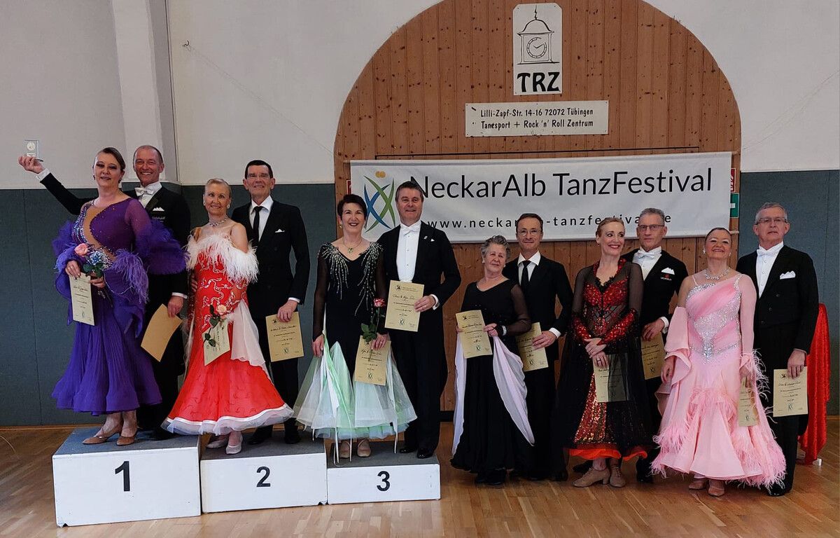Helga und Otmar Dür vom TSC bludance zweimal auf dem Podest auf Platz drei.bludance