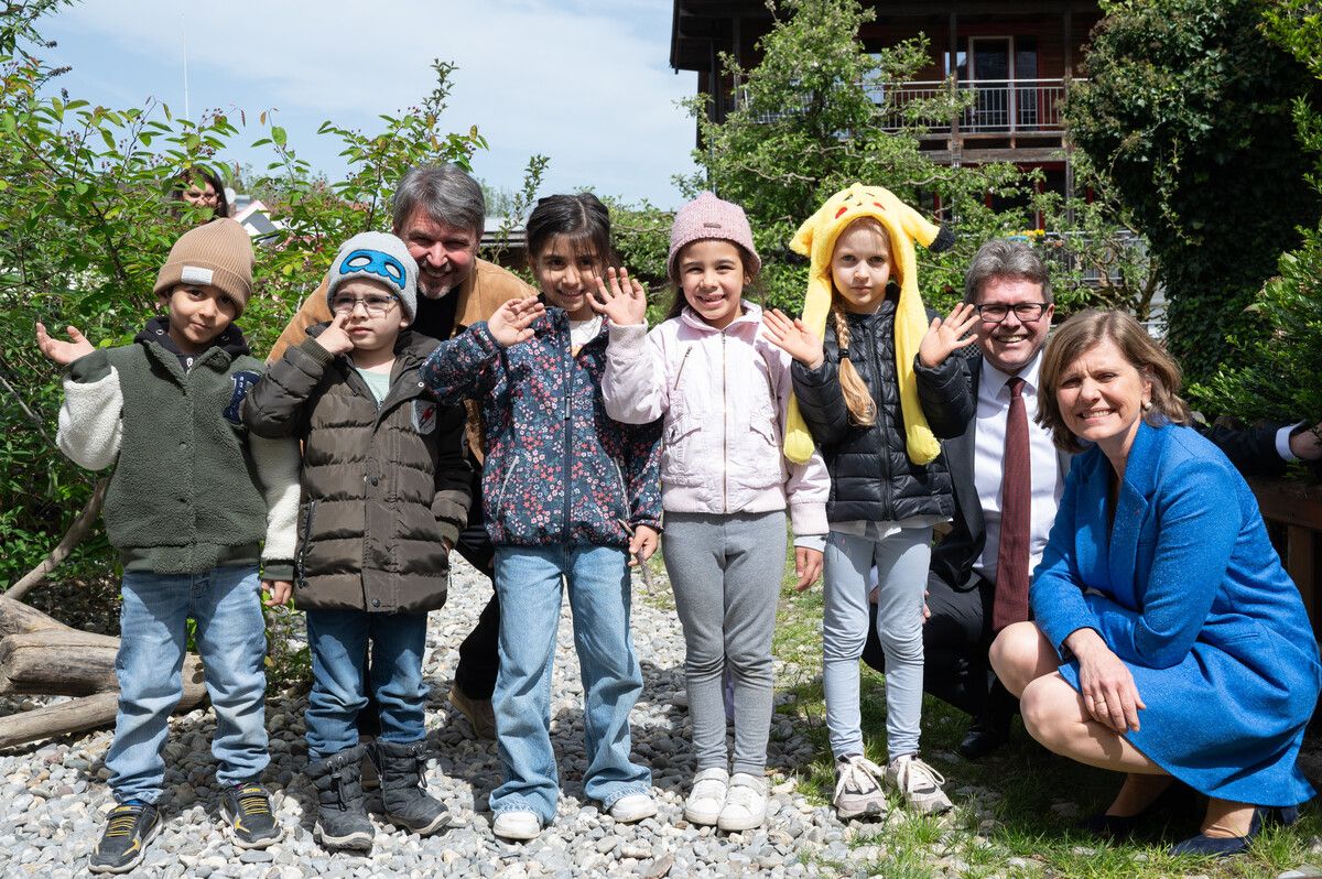Im Kindergarten Weiler fühlten sich am Montag nicht nur die Kinder wohl. VN/serra