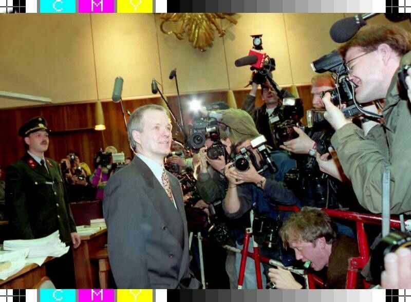 Jack Unterweger beim Prozessauftakt am Landesgericht Graz. APA