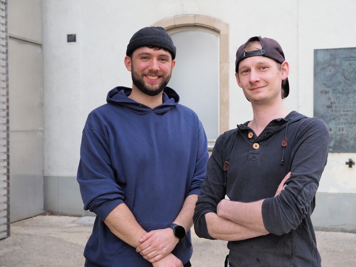 Julian Schedler und Simon Prantner (Multimedia Team).