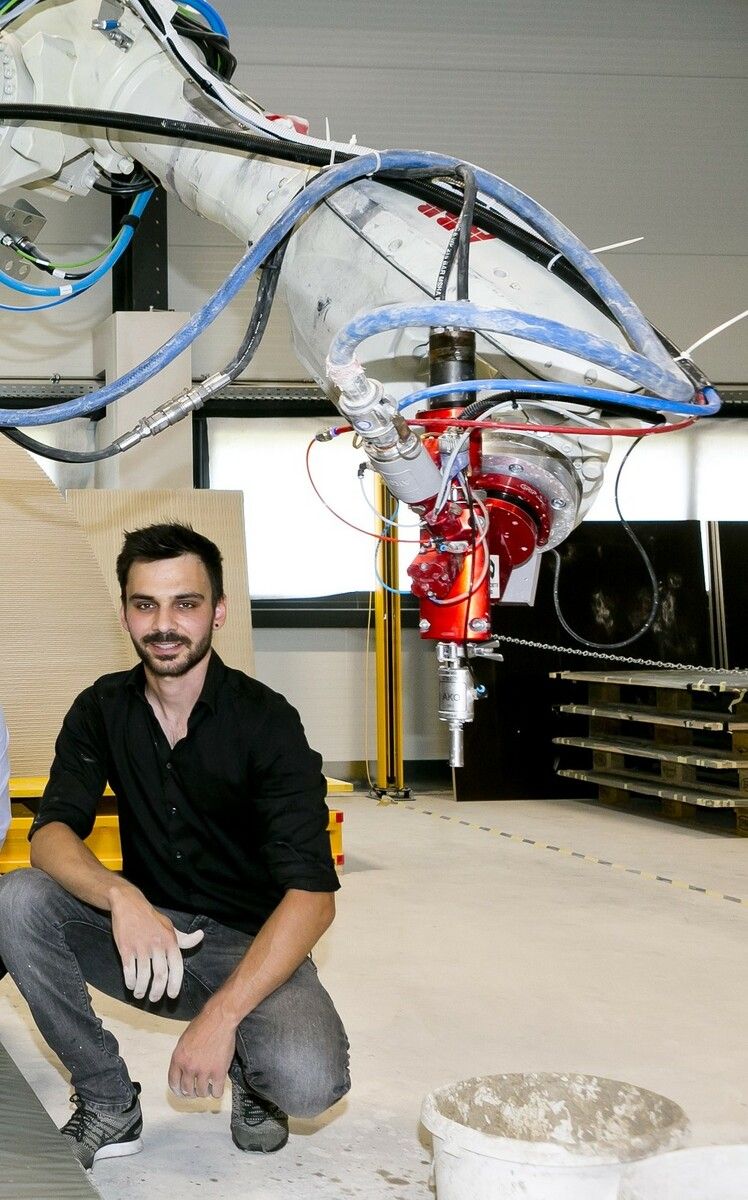 Michael Gabriel (Concrete 3D) bewarb sich für den Innovation Call. fa/mathis