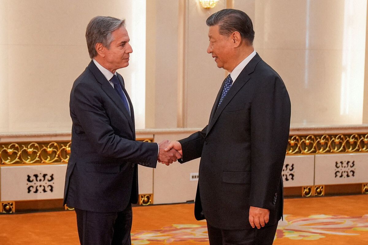 Nach Außenminister Wang Yi empfing auch Staats- und Parteichef Xi Jinping US-Außenminister Antony Blinken. Reuters