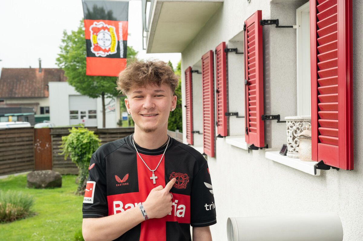 Simon Schwarz ist der wohl größte Leverkusen-Fan in Vorarlberg.Serra (3)
