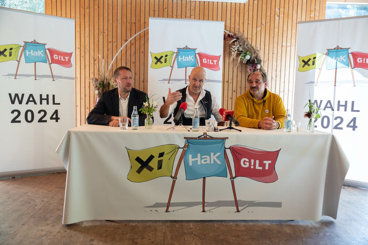Murat Durdu, Chris Alge und Thomas Doppelhofer von Xi-HaK-Gilt. Sie wollen in den Landtag. ⇒VN/Hartinger