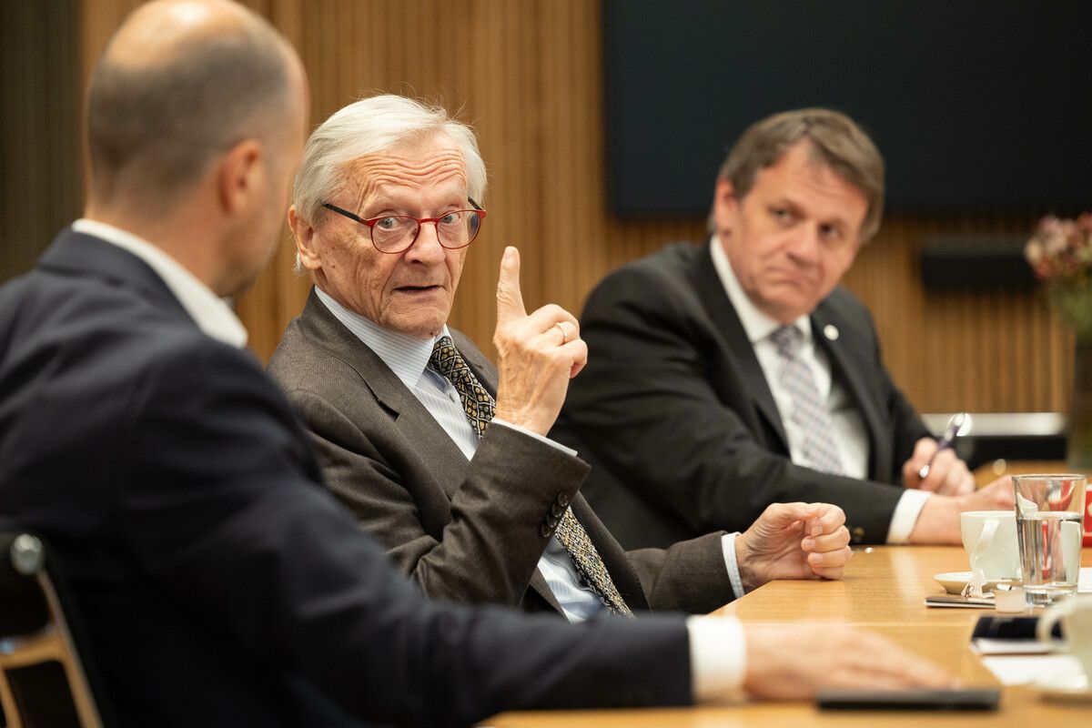 Wolfgang Schüssel besuchte auf Einladung des Vorarlberger Wirtschaftsbundes eine Veranstaltung in Dornbirn. vn/hartinger