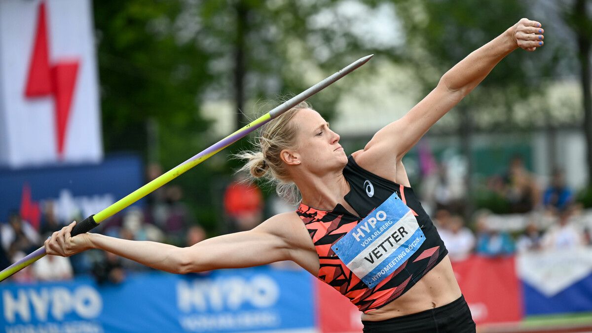 Anouk Vetter übernahm im Speerwerfen die Gesamtführung und feierte nach 2022 ihren zweiten Sieg beim Hypomeeting.GEPA
