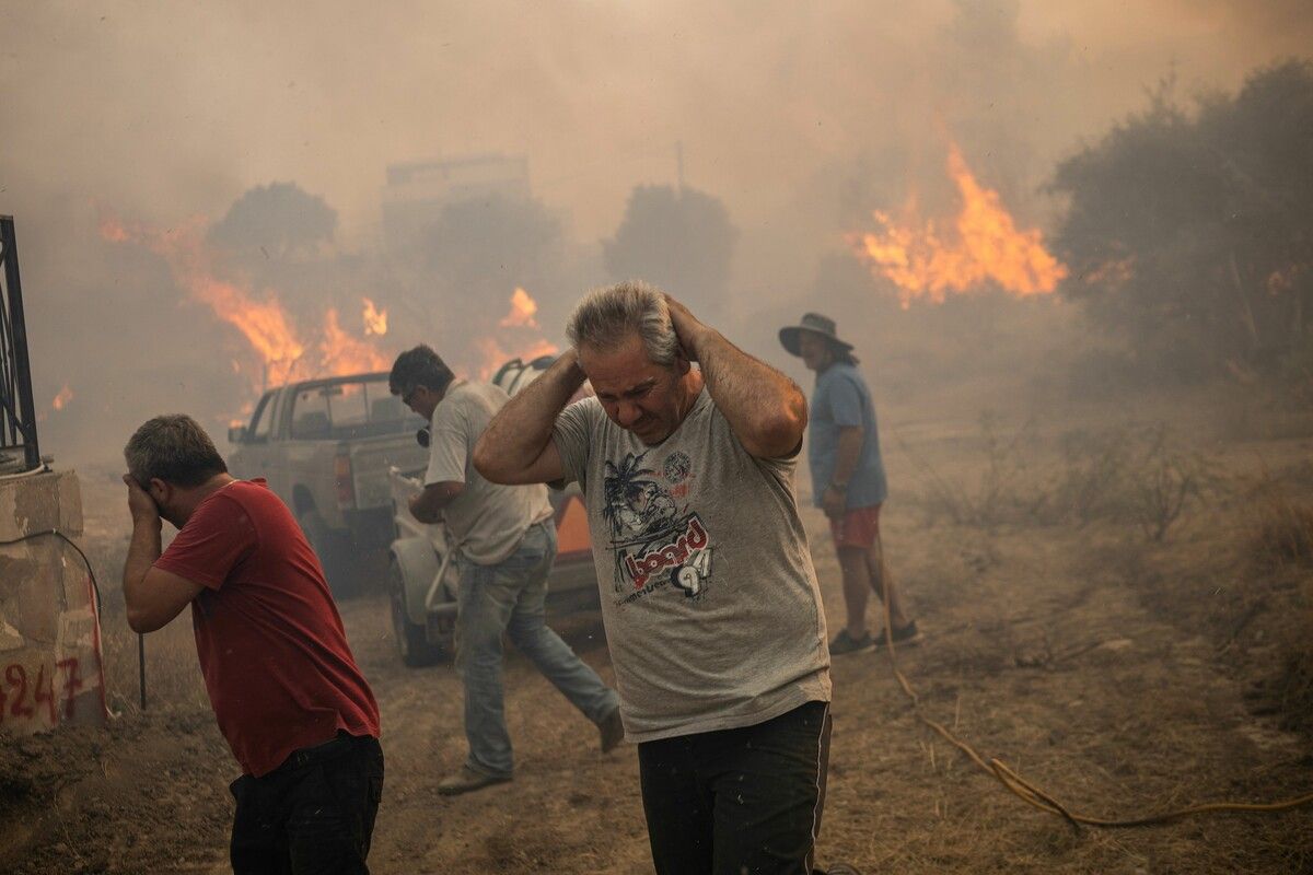Auf Rhodos hinterließen verheerende Waldbrände eine Spur der Verwüstung. AFP