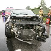 Mutter und drei Kinder bei Unfall auf der A 14 verletzt