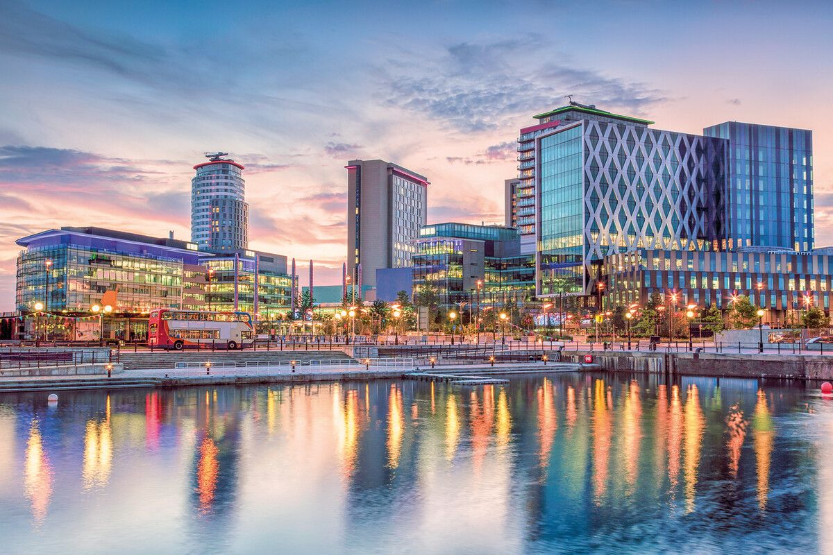 Der Stadtteil Media City UK wurde vor einigen Jahren erst gebaut.Shutterstock