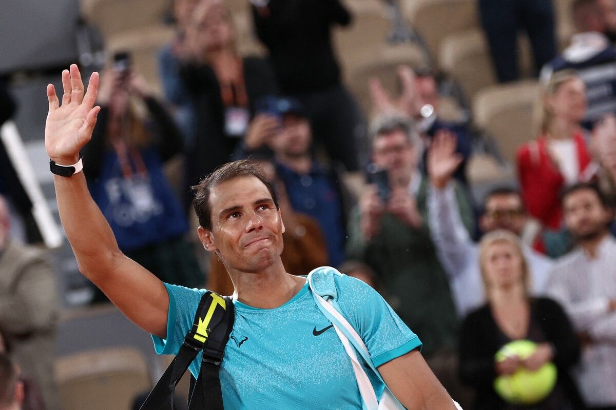 Einen emotionalen Rafael Nadal erlebten die Zuschauer nach der Niederlage in der ersten Runde der French Open.afp