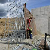 Neun Kilometer lange begrünte Lärmschutzwand. »D1