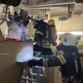 Brand in einem Silo