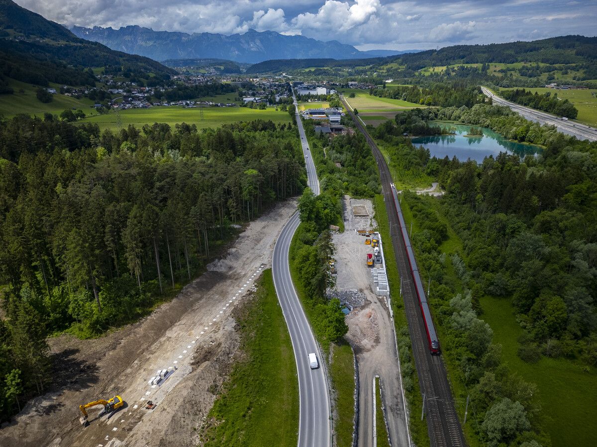 Im Bereich von „Kessler bewegts“ wird die Landesstraße L 190 verlegt – das soll auch für mehr Verkehrssicherheit sorgen. VN/Paulitsch
