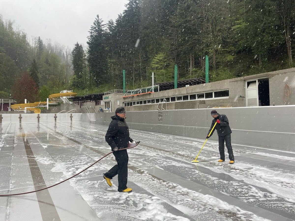 In vielen Wochen und Monaten wurde das Waldbad fit für den Sommer gemacht.Stadt Dornbirn