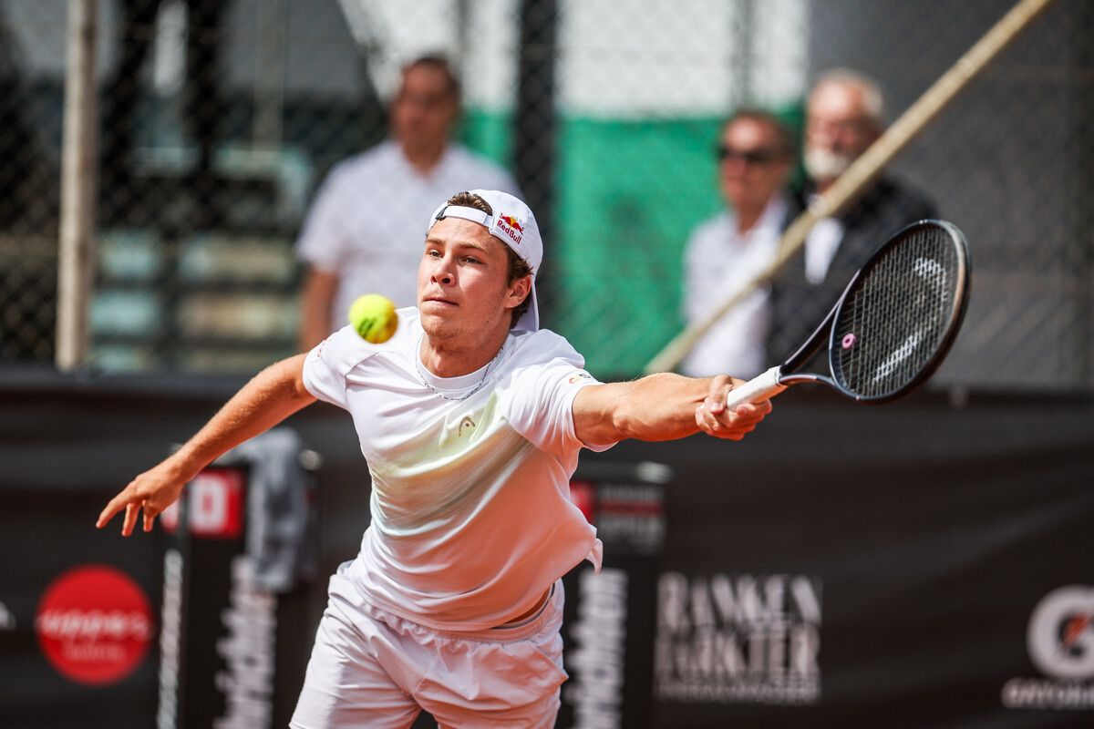 Joel Schwärzler zeigte beim ATP-Challenger in Mauthausen auf. Manfred Binder