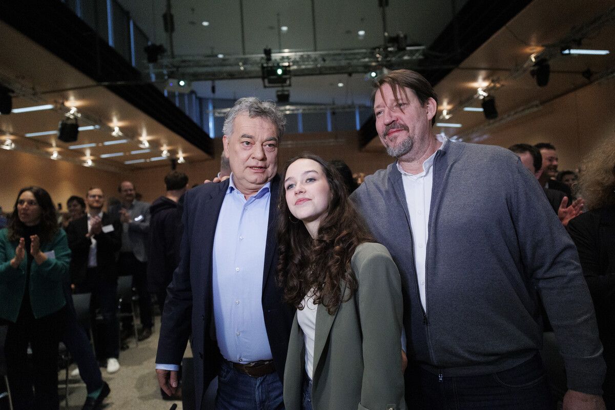Lena Schilling und Thomas Waitz (r.) führen die grüne EU-Wahl-Liste an.APA