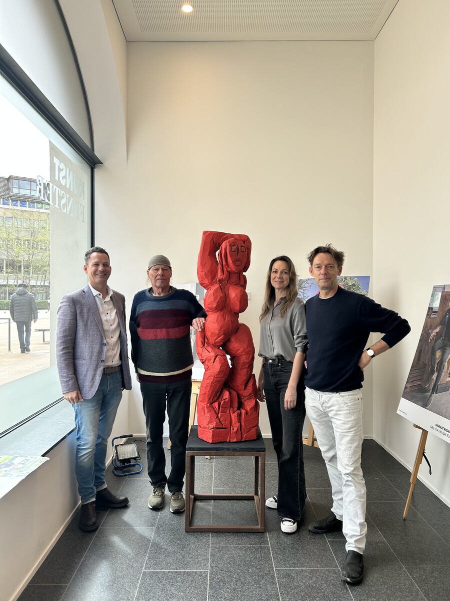 Robert S. Salant, Künstler Gernot Riedmann, Grafikerin Petra Wolfgang und Kurator Gregor Koller.Bregenz Tourismus & Stadtmarketing
