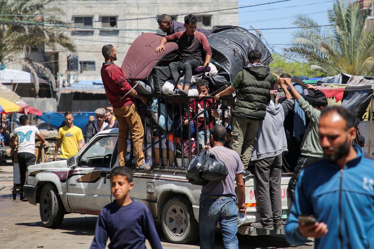 Seit Montag haben laut Schätzungen 50.000 Menschen Rafah verlassen.RTS