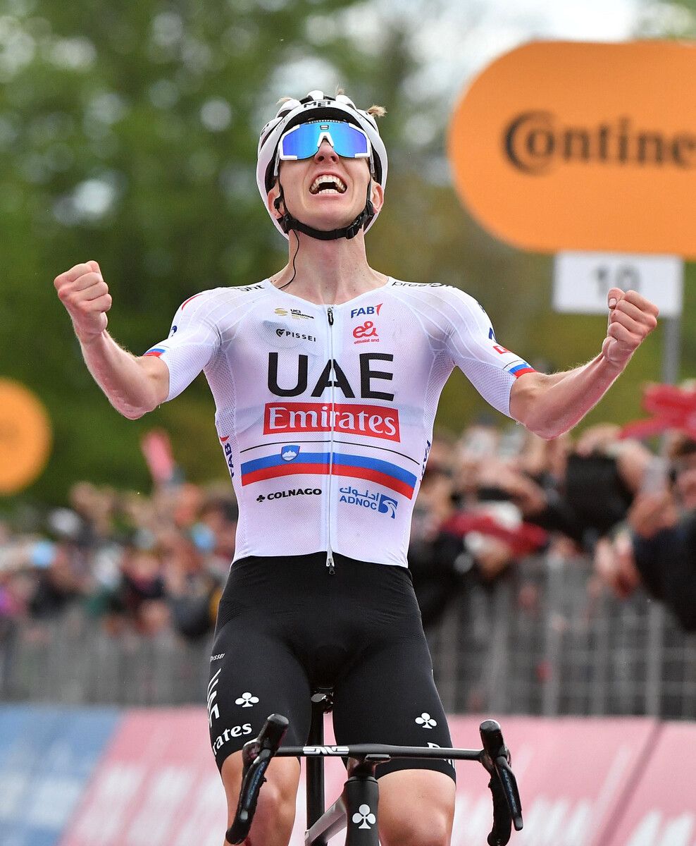 Tadej Pogacar hat nun Etappensiege bei Tour, Vuela und Giro gefeiert.Reuters