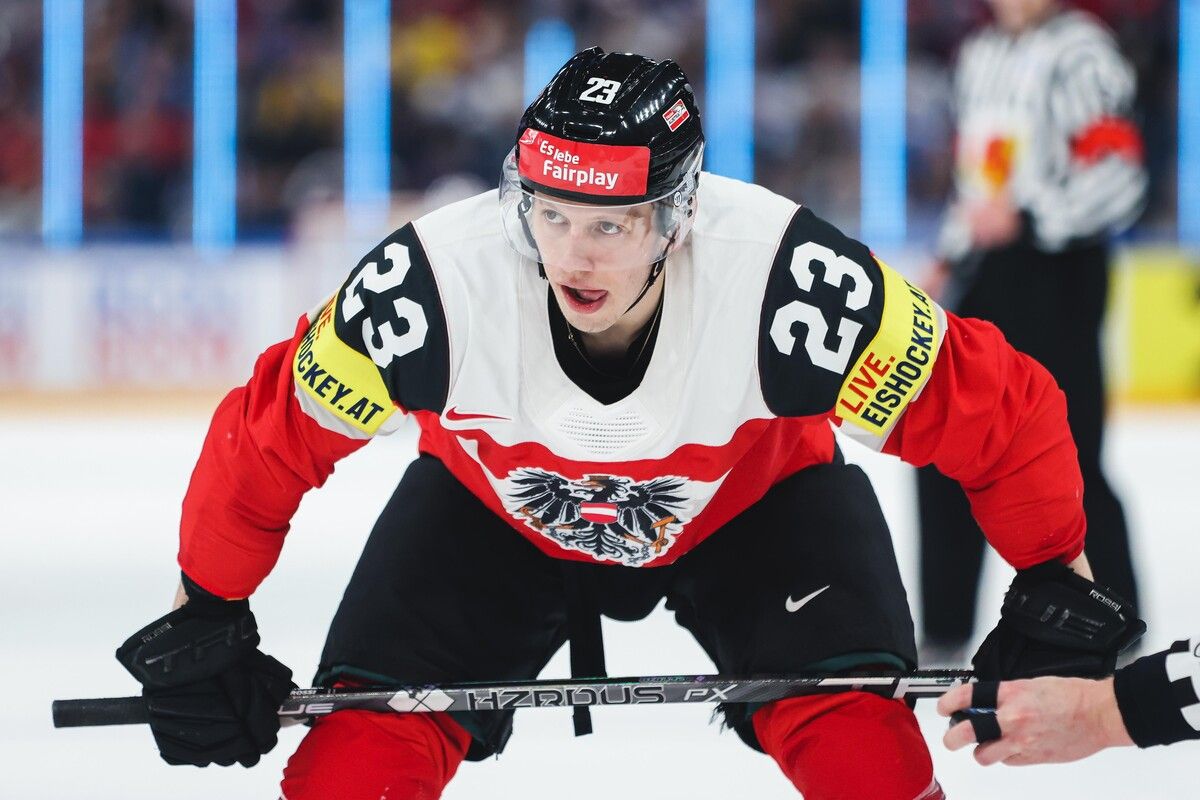 Zum Auftakt der WM-Endrunde in Prag treffen Marco Rossi und Österreichs Team am Samstag (16.20 Uhr) auf Dänemark.GEPA