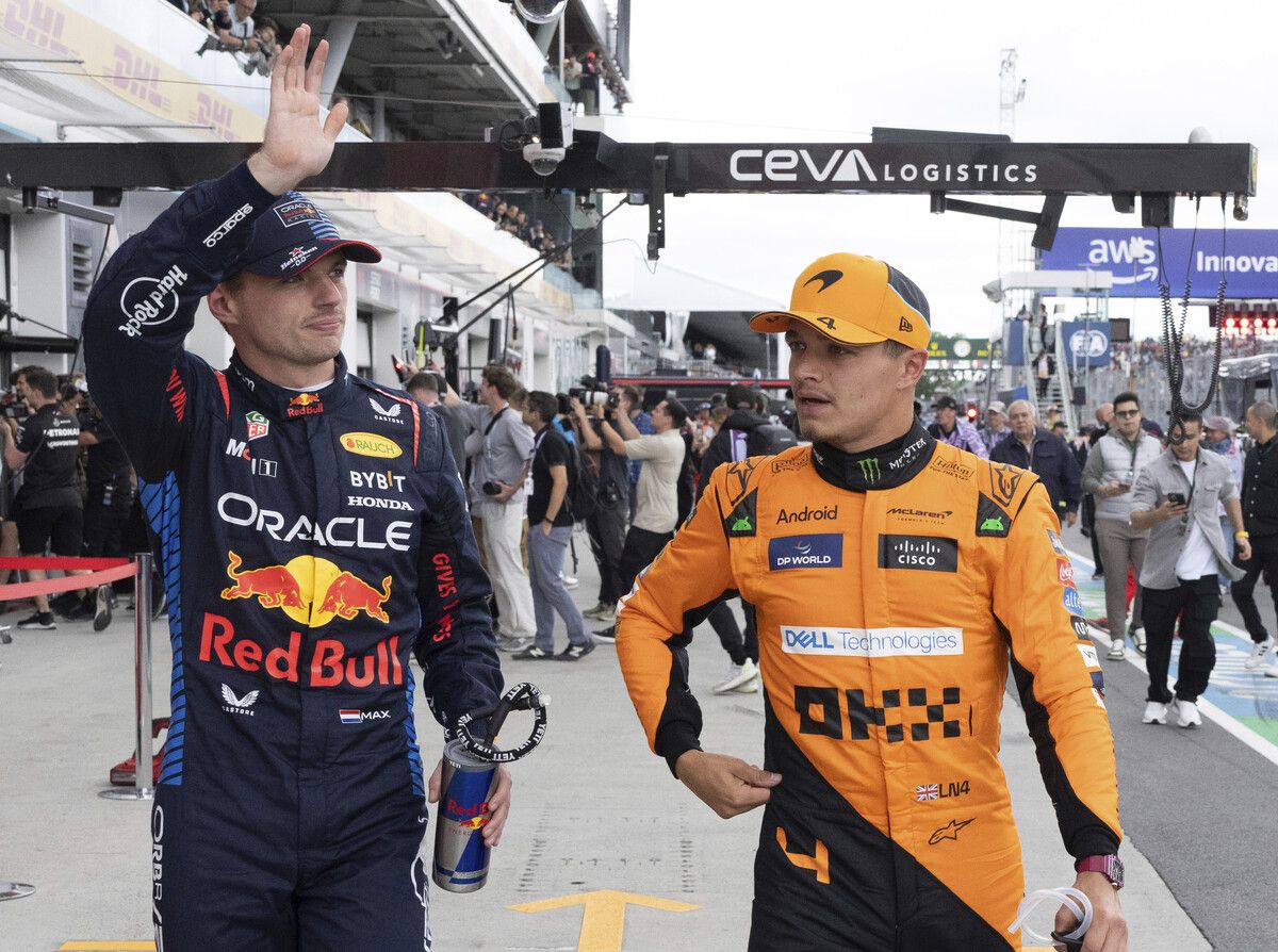 Auf der Rennstrecke Konkurrenten, ansonsten gute Freunde: Max Verstappen und Lando Norris.AP