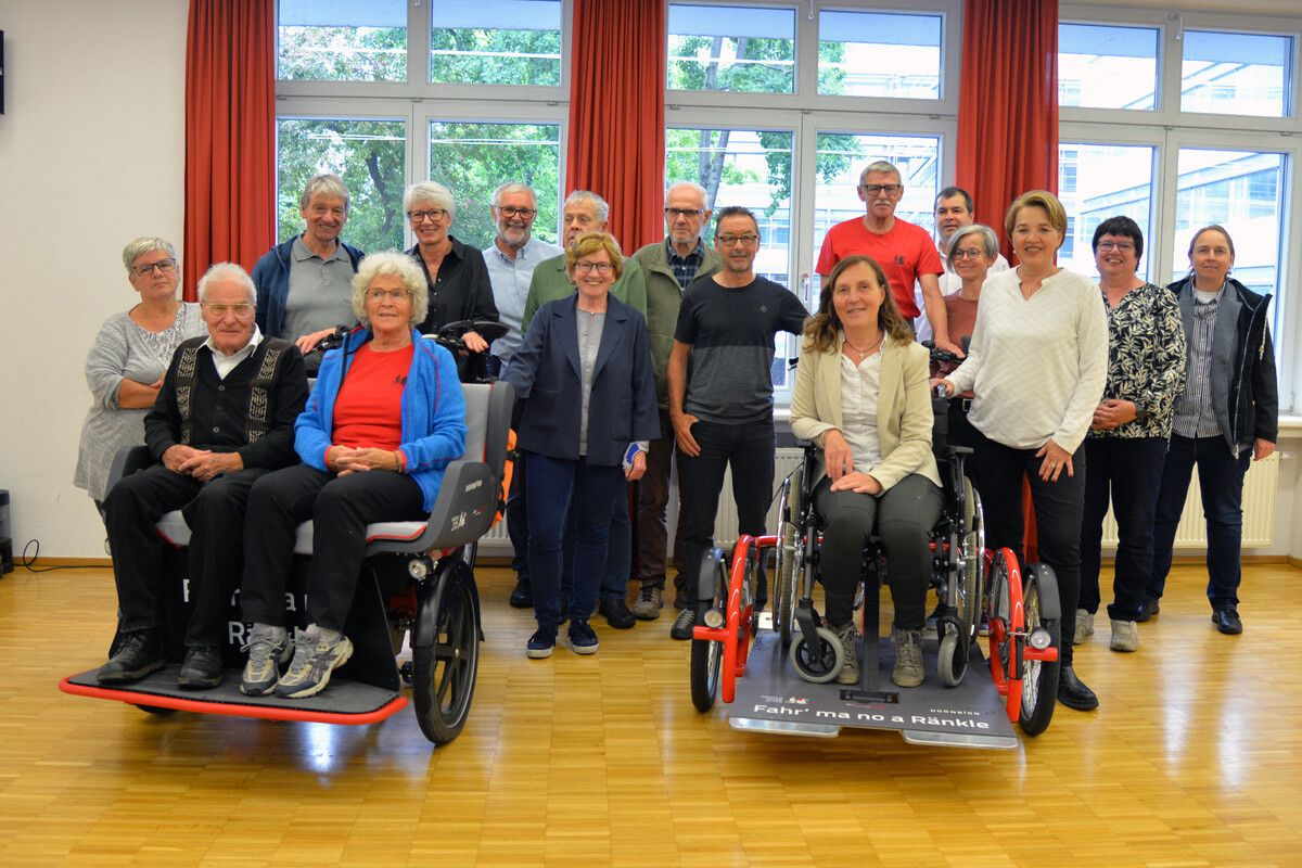 „Chat“ heißt die neue Rikscha für „Radeln ohne Alter“.Stadt Dornbirn