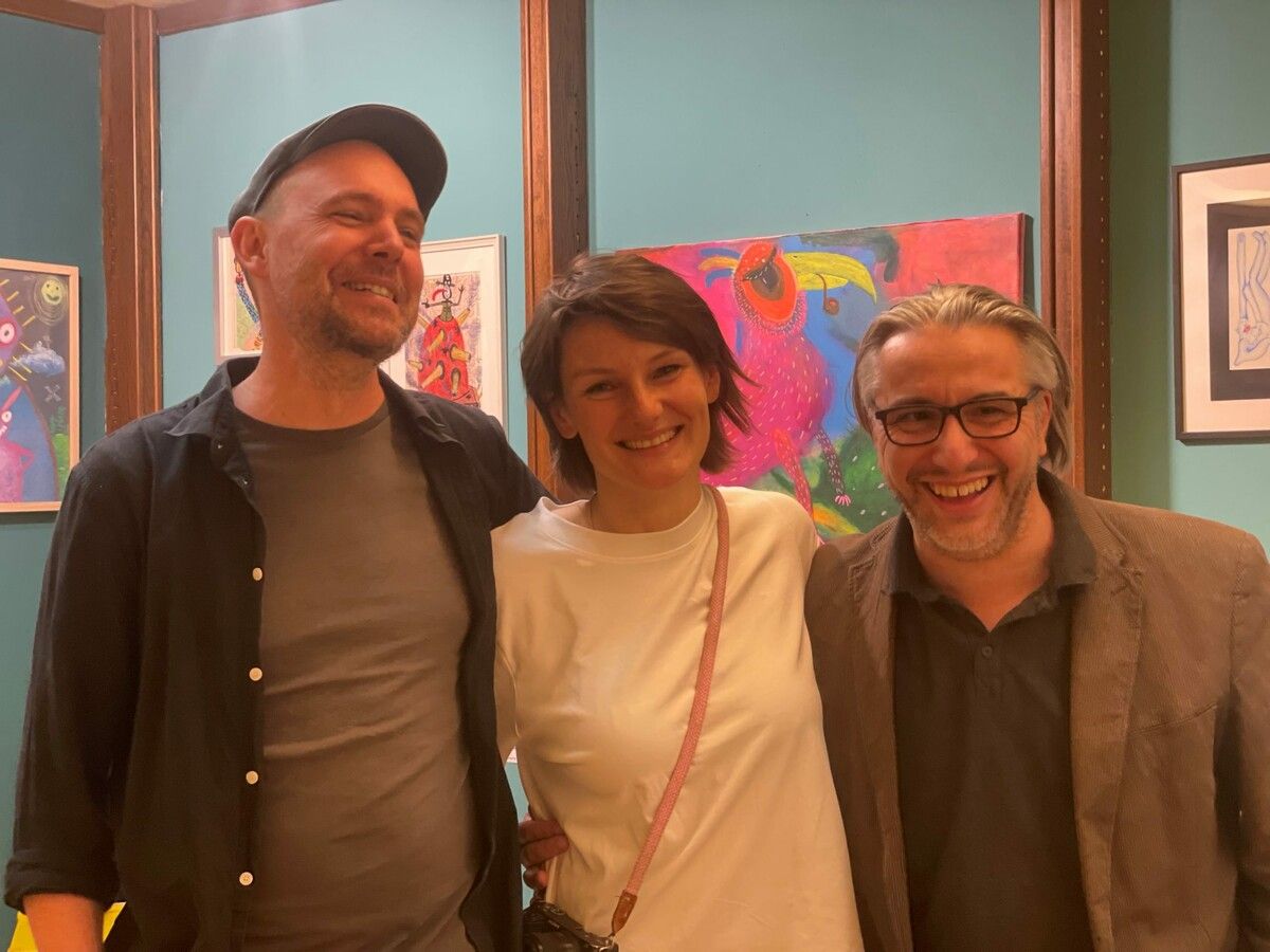 Christian Chizzola, Maryna Liapina und Denis Mujovic waren mit der Ausstellung zufrieden. Maryna Liapina (2)